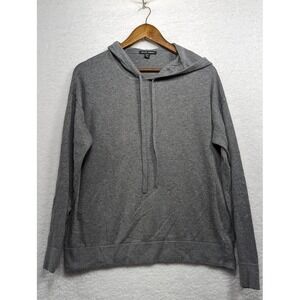 Hilary‎ Radley Heather Gray PULLOVER HOODIE SWEATER  - Cotton Blend Costco M